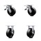 Service Caster 6 Inch Glass Filled Nylon Caster Set with Roller Bearings 2 Brakes 2 Rigid SCC SCC-TTL30S620-GFNR-2-R-2 - alternate 1
